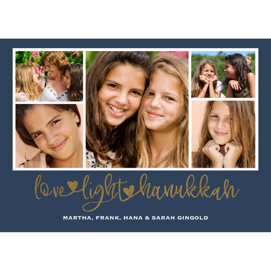 Love Light Hanukkah Flat Photo Cards